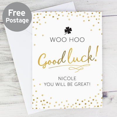 Personalised Good Luck Card Greetings Cards Everything Personal