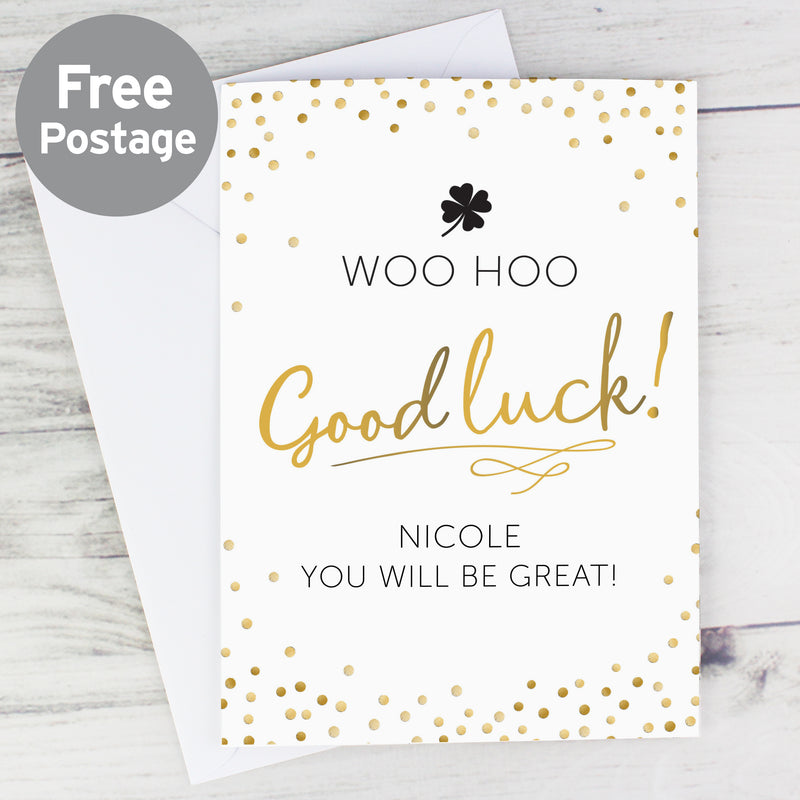 Personalised Good Luck Card Greetings Cards Everything Personal