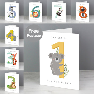 Personalised Animal Birthday Card Greetings Cards Everything Personal