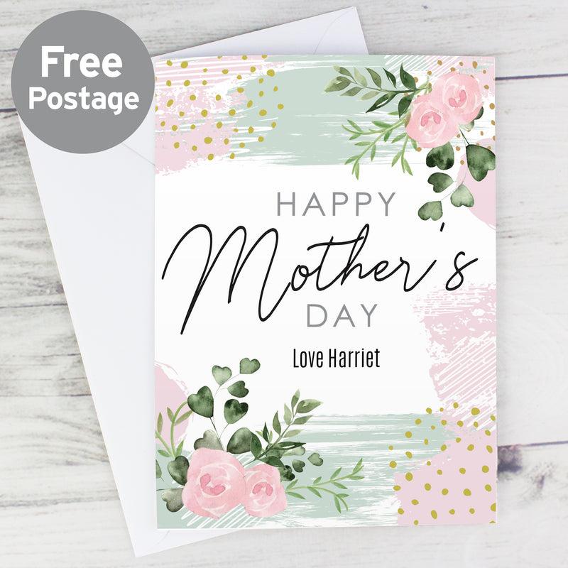 Personalised Happy Mothers Day Abstract Rose Card Greetings Cards Everything Personal