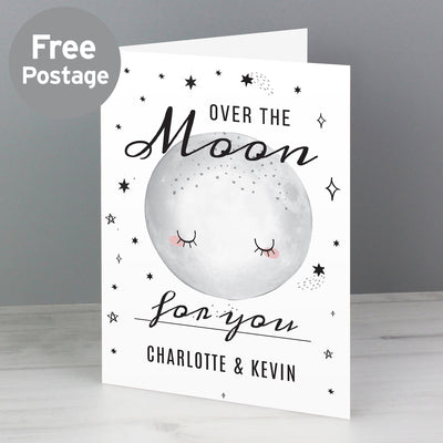 Personalised Over The Moon Card Greetings Cards Everything Personal