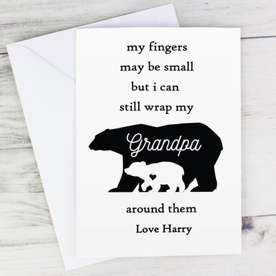 Personalised Fingers Maybe Small Polar Bear Card Greetings Cards Everything Personal