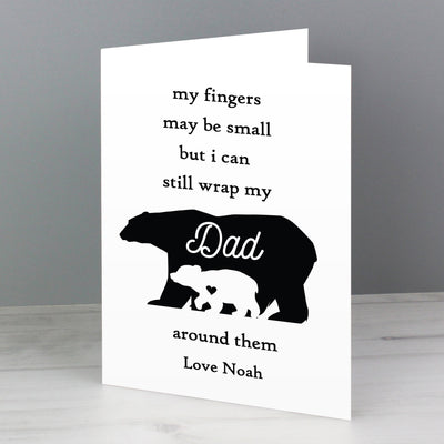 Personalised Fingers Maybe Small Polar Bear Card Greetings Cards Everything Personal