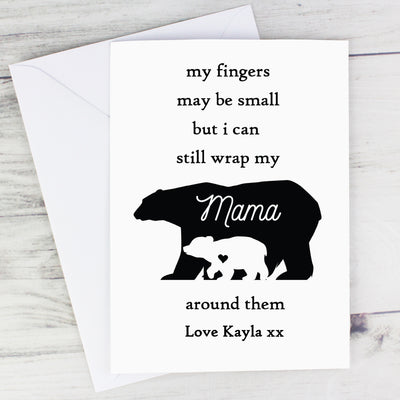 Personalised Fingers Maybe Small Polar Bear Card Greetings Cards Everything Personal