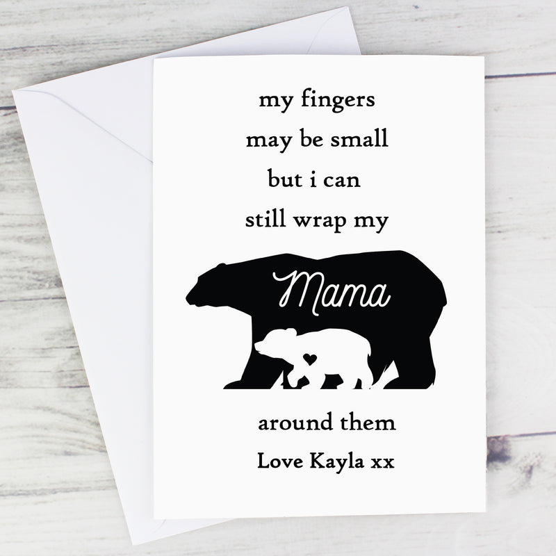 Personalised Fingers Maybe Small Polar Bear Card Greetings Cards Everything Personal