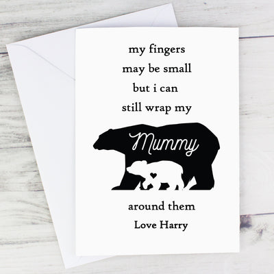 Personalised Fingers Maybe Small Polar Bear Card Greetings Cards Everything Personal
