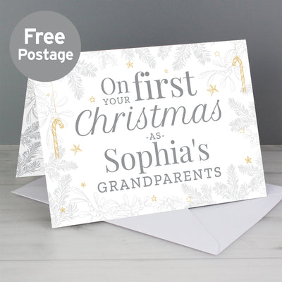 Personalised 'On Your First Christmas As' Card Greetings Cards Everything Personal