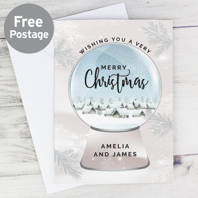 Personalised Christmas Snow Globe Card Greetings Cards Everything Personal