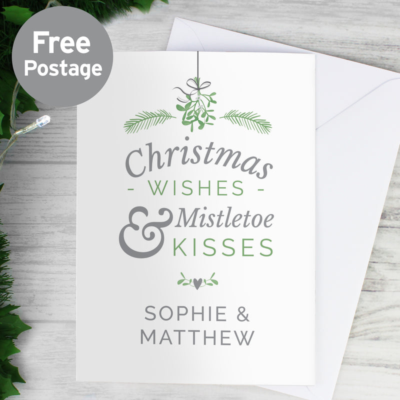Personalised Couples Mistletoe Card Greetings Cards Everything Personal
