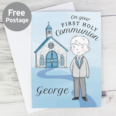 Personalised Boys First Holy Communion Card Greetings Cards Everything Personal