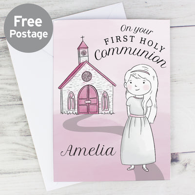 Personalised Girls First Holy Communion Card Greetings Cards Everything Personal