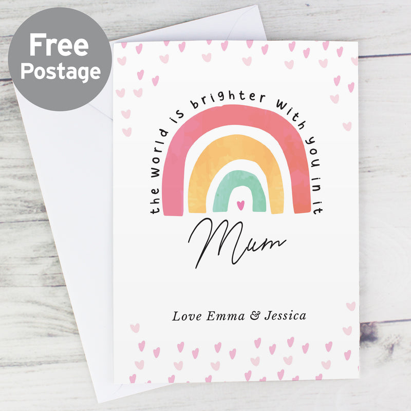 Personalised You Make The World Brighter Rainbow Card Greetings Cards Everything Personal