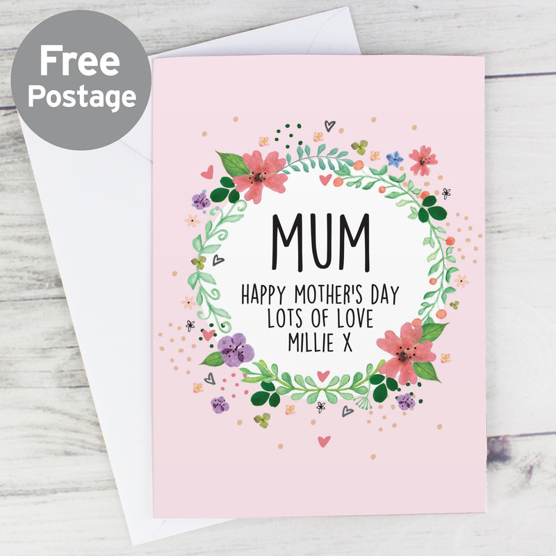 Personalised Floral Card Greetings Cards Everything Personal