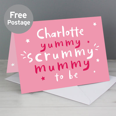 Personalised Yummy Scrummy Mummy To Be Card Greetings Cards Everything Personal
