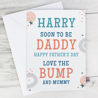 Personalised From the Bump Father's Day Card Greetings Cards Everything Personal