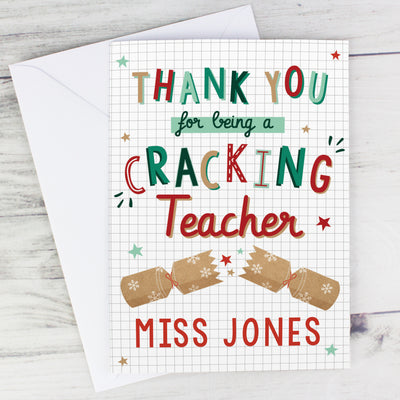 Personalised Cracking Teacher Card Greetings Cards Everything Personal