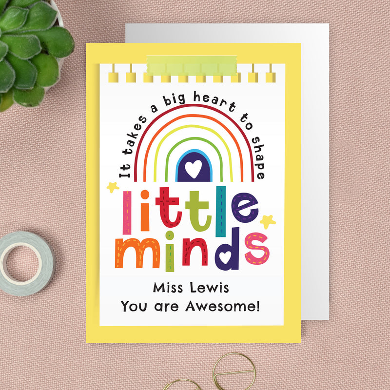 Personalised Shape Little Minds Greeting Card Greetings Cards Everything Personal