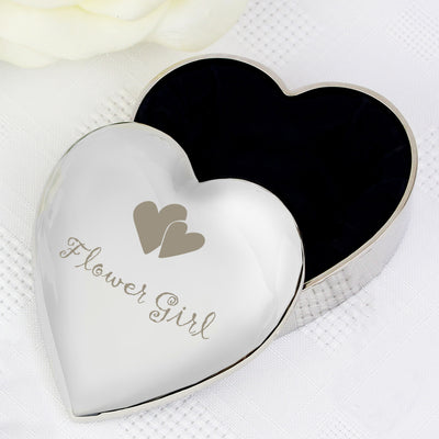 Flower Girl Heart Trinket Box Trinket, Jewellery & Keepsake Boxes Everything Personal