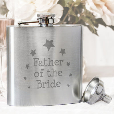 Father of the Bride Hip Flask Glasses & Barware Everything Personal