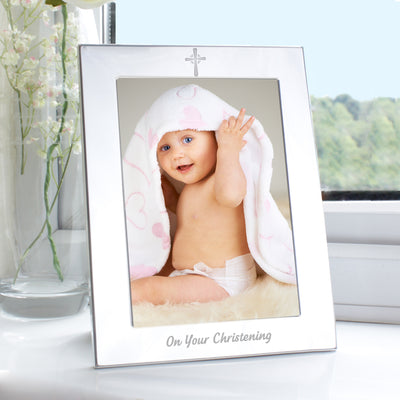 Silver 5x7 Christening Photo Frame Photo Frames, Albums and Guestbooks Everything Personal