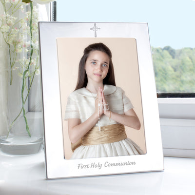Silver 5x7 Holy Communion Photo Frame Photo Frames, Albums and Guestbooks Everything Personal