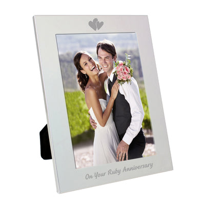 Silver 5x7 Ruby Anniversary Photo Frame Photo Frames, Albums and Guestbooks Everything Personal