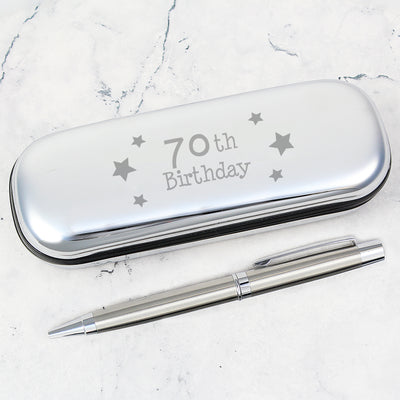 70th Birthday Pen & Box Stationery & Pens Everything Personal