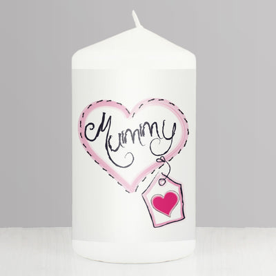 Mummy Heart Stitch Pillar Candle Candles & Reed Diffusers Everything Personal