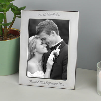 Personalised Silver Plated 5x7 Photo Frame Photo Frames, Albums and Guestbooks Everything Personal