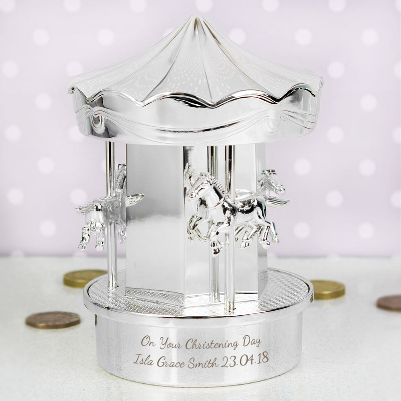 Personalised Carousel Money Box Money Boxes Everything Personal