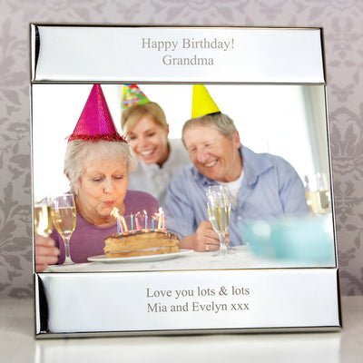 Personalised Silver Square 6x4 Photo Frame Photo Frames, Albums and Guestbooks Everything Personal