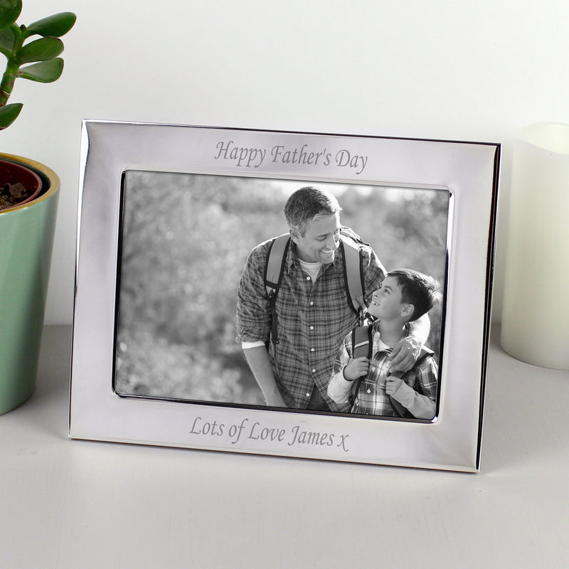 Personalised Silver Plated 6x4 Landscape Photo Frame Photo Frames, Albums and Guestbooks Everything Personal