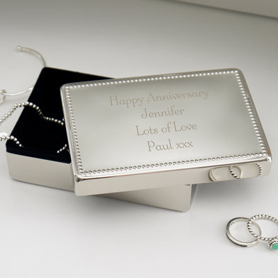 Personalised Rectangular Jewellery Box Trinket, Jewellery & Keepsake Boxes Everything Personal