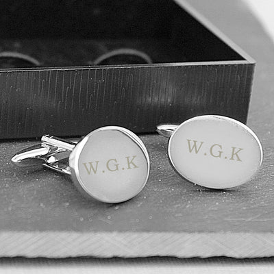 Personalised Oval Cufflinks Jewellery Everything Personal