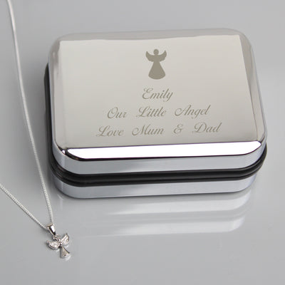 Personalised Angel Necklace & Box Trinket, Jewellery & Keepsake Boxes Everything Personal