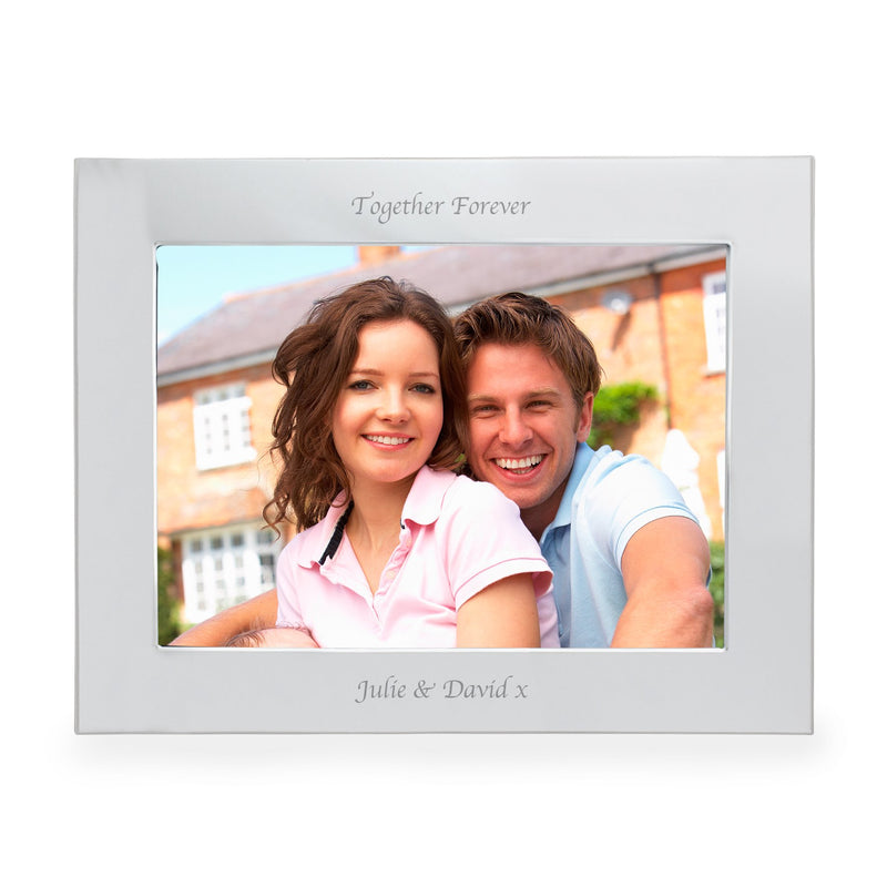 Personalised Silver 7x5 Landscape Photo Frame Photo Frames, Albums and Guestbooks Everything Personal