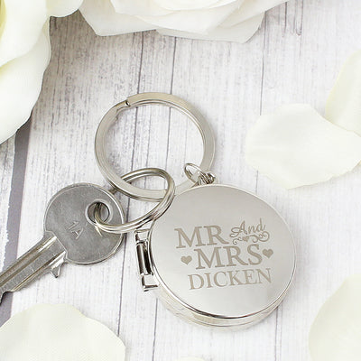 Personalised Mr and Mrs Photo Keyring Keepsakes Everything Personal