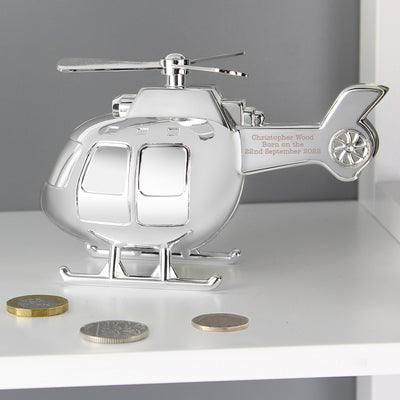 Personalised Helicopter Money Box Money Boxes Everything Personal