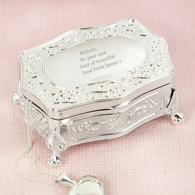 Personalised Small Antique Trinket Box Trinket, Jewellery & Keepsake Boxes Everything Personal