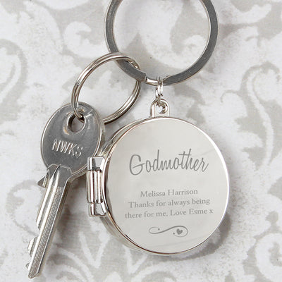 Personalised Swirls & Hearts Photo Keyring Keepsakes Everything Personal