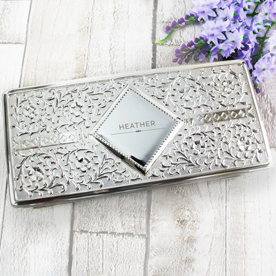 Personalised Classic Antique Silver Plated Jewellery Box Trinket, Jewellery & Keepsake Boxes Everything Personal