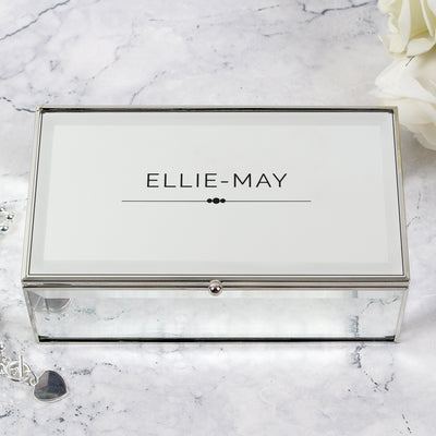 Personalised Classic Mirrored Jewellery Box Trinket, Jewellery & Keepsake Boxes Everything Personal