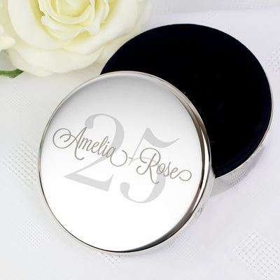 Personalised Birthday Big Age Round Trinket Box Trinket, Jewellery & Keepsake Boxes Everything Personal