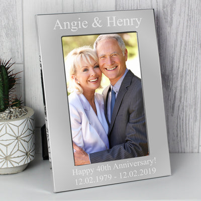 Personalised 6x4 Silver Photo Frame Photo Frames, Albums and Guestbooks Everything Personal