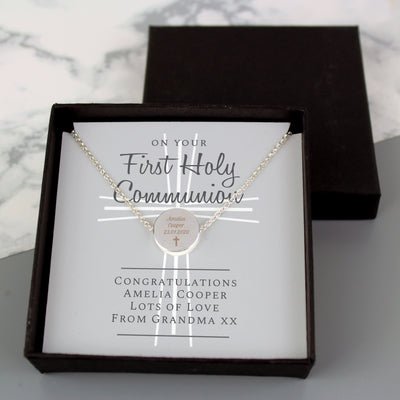 Personalised First Holy Communion Necklace & Box Jewellery Everything Personal