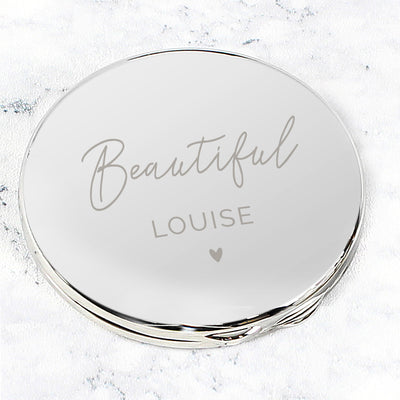 Personalised Beautiful Compact Mirror Keepsakes Everything Personal