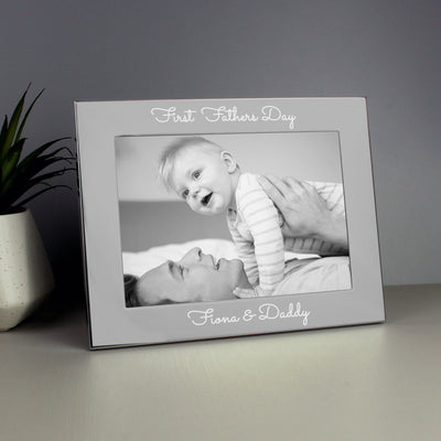 Personalised Free Text 5 x 7 Silver Photo Frame Photo Frames, Albums and Guestbooks Everything Personal