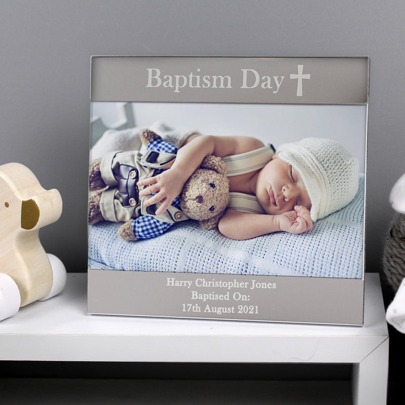 Personalised Christening Day Square 6x4 Photo Frame Photo Frames, Albums and Guestbooks Everything Personal