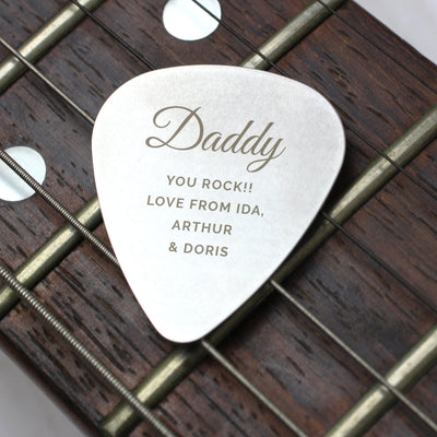 Personalised Silver Plectrum Keepsakes Everything Personal