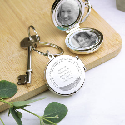 Personalised In Loving Memory Round Photo Keyring Keepsakes Everything Personal